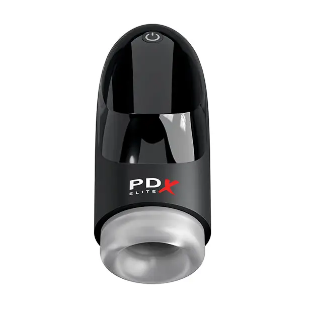 PDX Elite Hydrogasm Vibrating Stroker - Frosted/Black - Dolls & Masturbators
