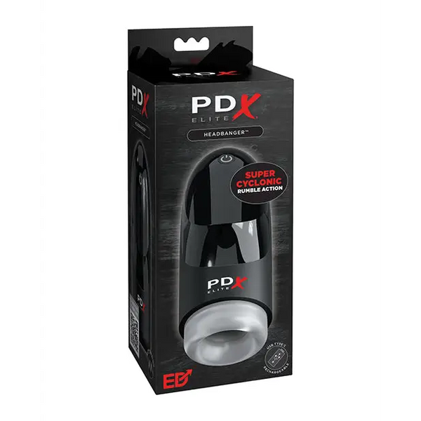 PDX Elite Hydrogasm Vibrating Stroker - Frosted/Black - Dolls & Masturbators
