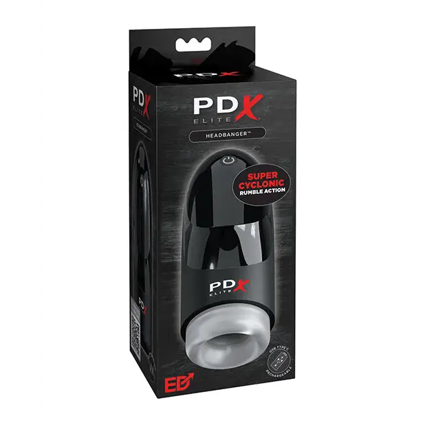 PDX Elite Hydrogasm Vibrating Stroker - Frosted/Black - Dolls & Masturbators