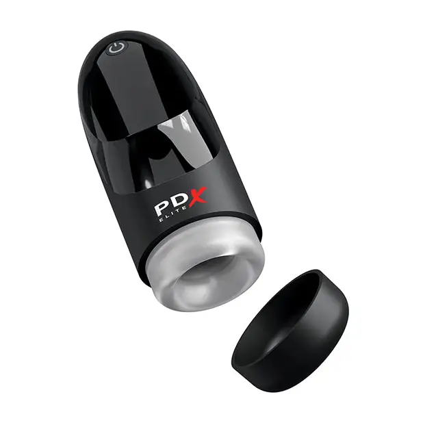 PDX Elite Hydrogasm Vibrating Stroker - Frosted/Black - Dolls & Masturbators