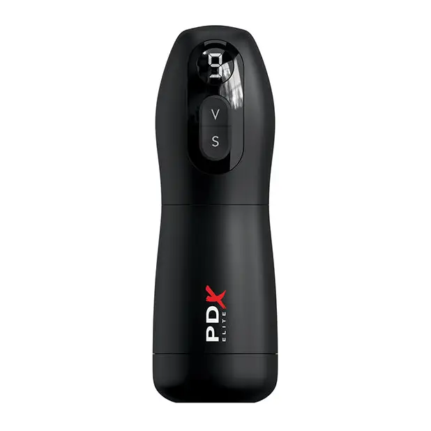 PDX Elite Suck-O-Matic Vibrating Stroker - Frosted/Black - Dolls & Masturbators