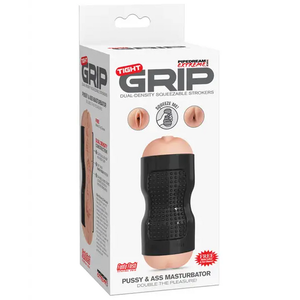 PDX Extreme Tight Grip Dual Density Squeezable Strokers - Pussy & Ass - Dolls & Masturbators