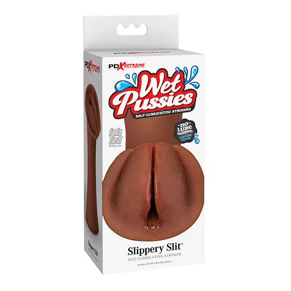 PDX Extreme Wet Pussies Slippery Slit - Brown - Dolls & Masturbators