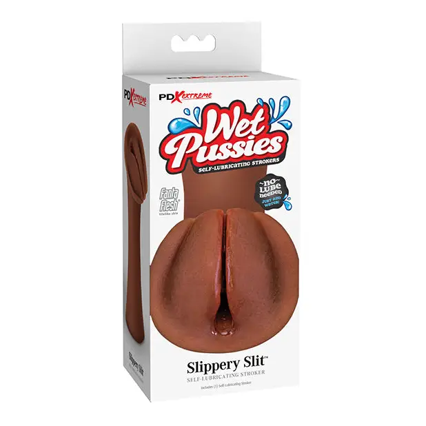 PDX Extreme Wet Pussies Slippery Slit - Brown - Dolls & Masturbators