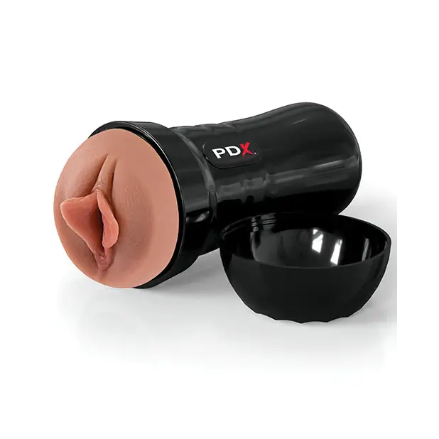 PDX Extreme Wet Pussies Super Luscious Lips Stroker - Brown