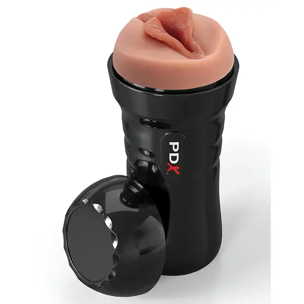 PDX Extreme Wet Pussies Super Luscious Lips Stroker - Brown