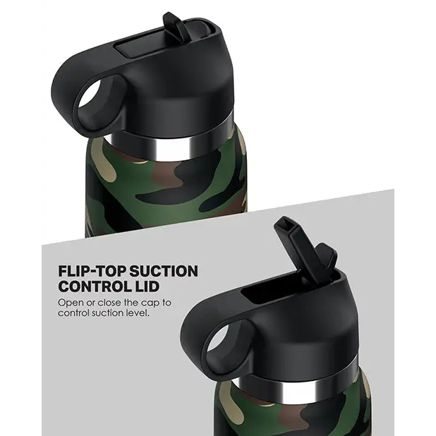 PDX Plus Fap Flask Happy Camper Stroker - Frosted/Camo - Dolls & Masturbators