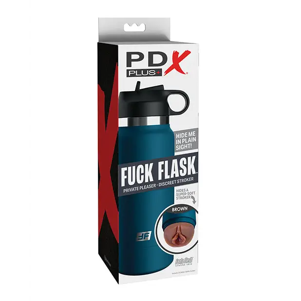 PDX Plus Fuck Flask Private Pleaser Stroker - Brown/Blue - Dolls & Masturbators