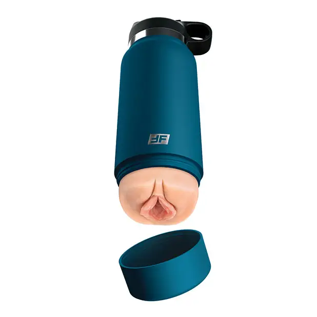 PDX Plus Fuck Flask Private Pleaser Stroker - Light/Blue - Dolls & Masturbators