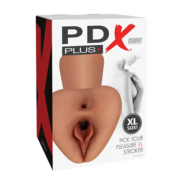 PDX Plus Pick Your Pleasure Pussy Stroker - XL Brown