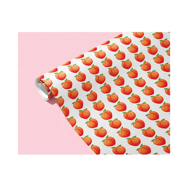 Peach Naughty Wrapping Paper - Bachelorette & Party Supplies