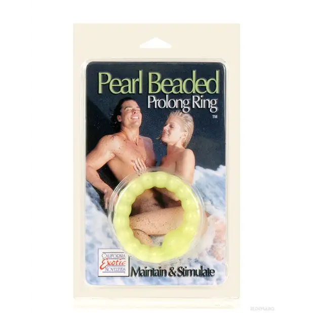 Pearl Beaded Prolong Ring - Glow - Penis Enhancement