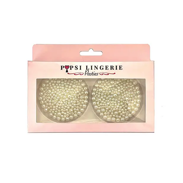 Pearl Reusable Pasties - White O/S - Lingerie - Packaged