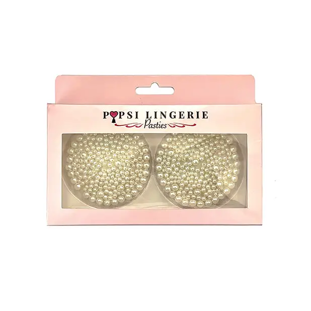 Pearl Reusable Pasties - White O/S - Lingerie - Packaged