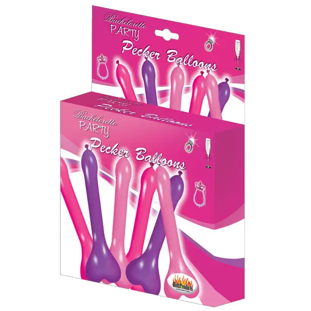 Pecker Balloons - Asst. Colors Box of 6 - Bachelorette & Party Supplies