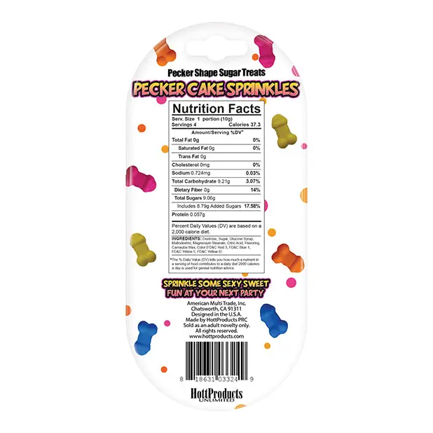 Pecker Cake Sprinkles Party Candy - Bachelorette & Party Supplies