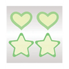 Peekaboos Glow in the Dark Hearts & Stars - Green 2 Pairs - Lingerie - Packaged