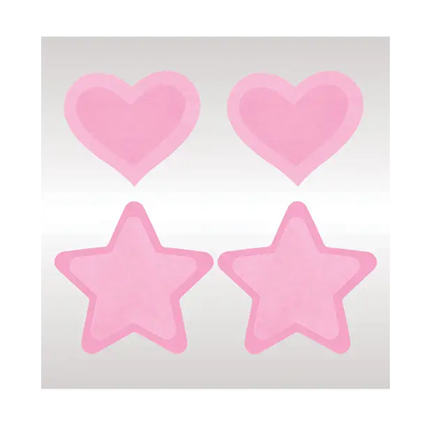 Peekaboos Glow in the Dark Hearts & Stars - Hot Pink 2 Pairs - Lingerie - Packaged