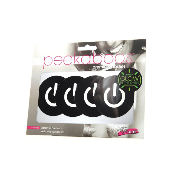 Peekaboos Glow in the Dark Power Button - Pack of 2 - Lingerie - Packaged