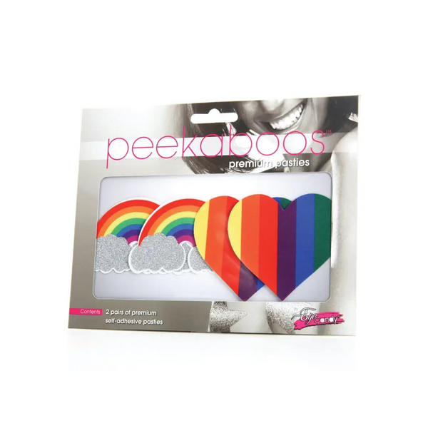Peekaboos Pride Glitters Rainbows & Hearts - Pack of 2 - Lingerie - Packaged