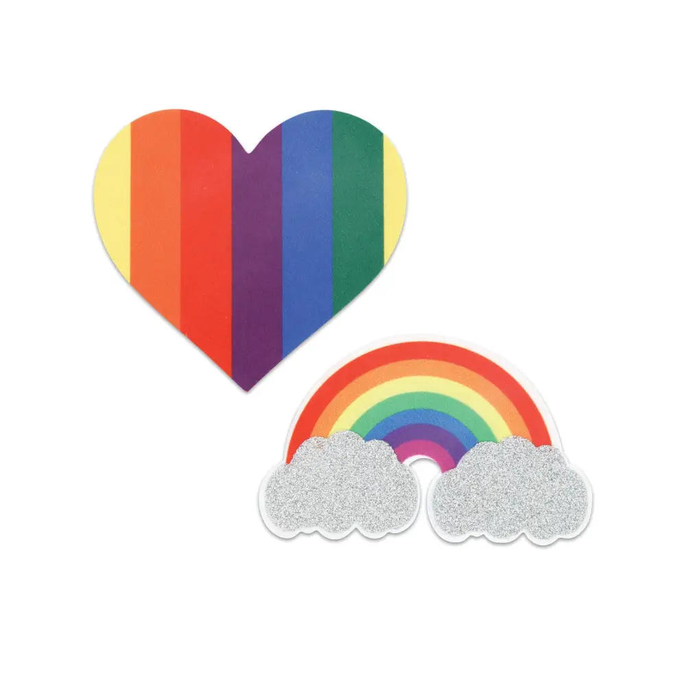 Peekaboos Pride Glitters Rainbows & Hearts - Pack of 2 - Lingerie - Packaged