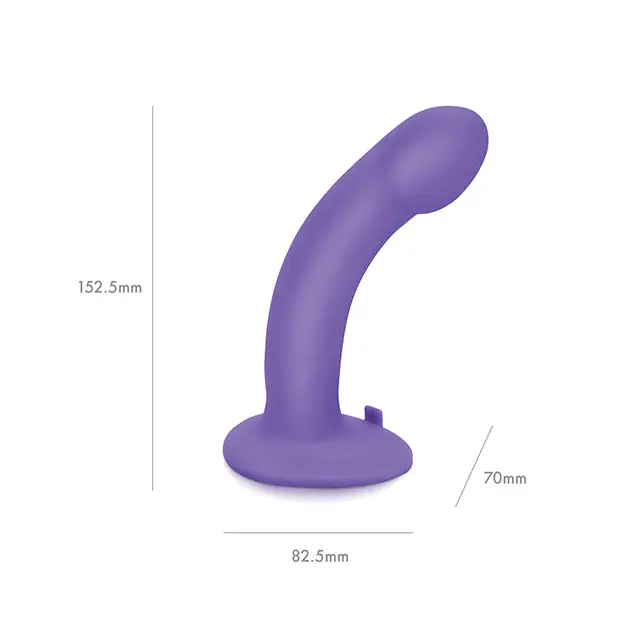 Pegasus 6’’ Rechargeable Curved Peg w/Adjustable Harness & Remote Set - Purple - Strap Ons