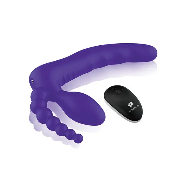 Pegasus 7’’ Strapless Strap On w/Remote - Purple - Strap Ons
