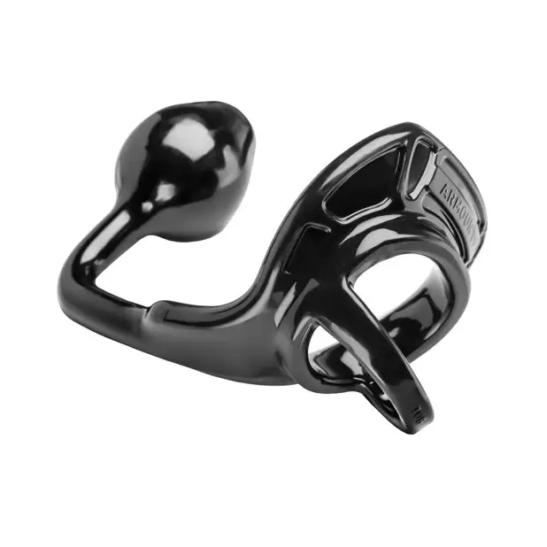 Perfect Fit Armour Tug Lock - Black - Penis Enhancement