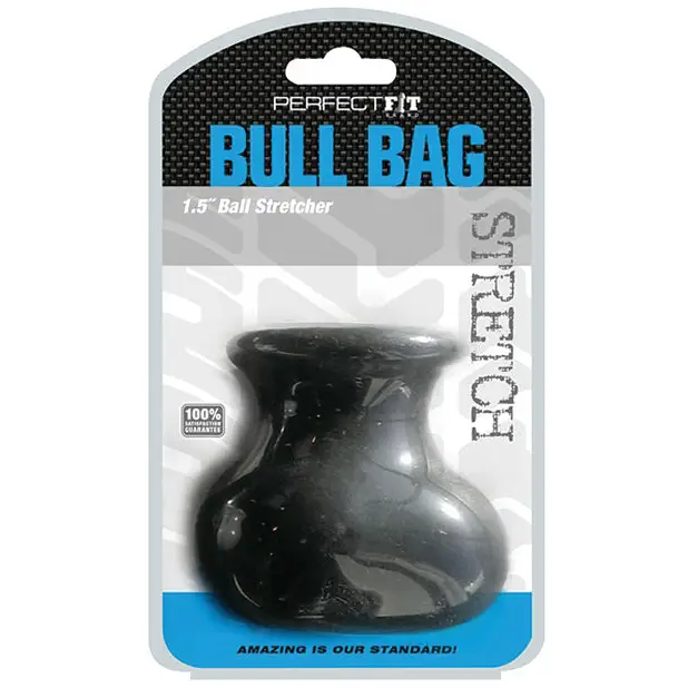 Perfect Fit Bull Bag 1.5’’ Ball Stretcher - Black - Penis Enhancement