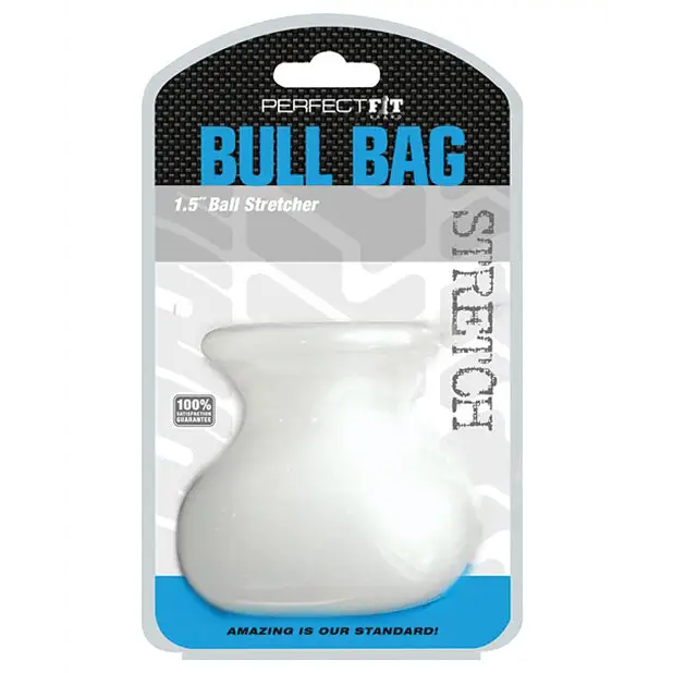 Perfect Fit Bull Bag 1.5’’ Ball Stretcher - Clear - Penis Enhancement