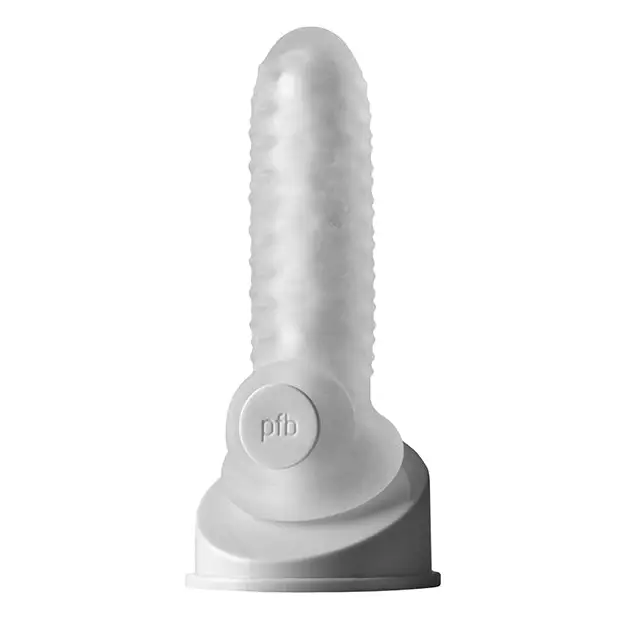 Perfect Fit Fat Boy 5.5’’ Checker Plate Sheath - Clear - Penis Enhancement