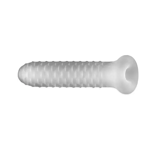 Perfect Fit Fat Boy 6.5’’ Checker Plate Sheath - Clear - Penis Enhancement