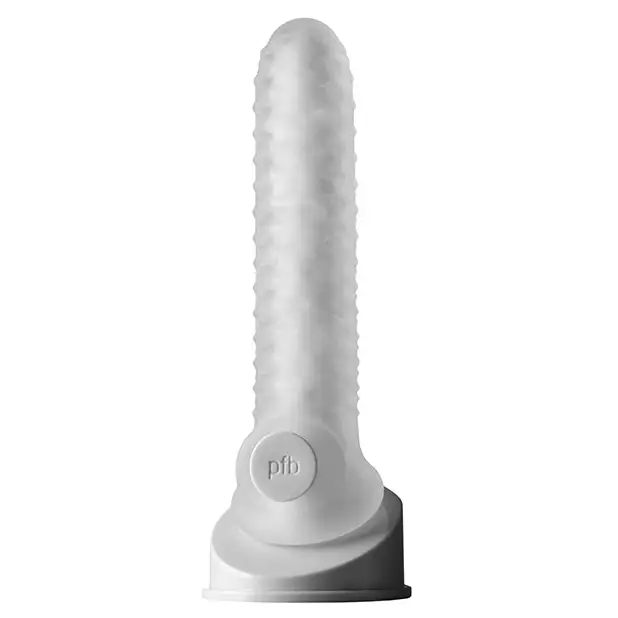 Perfect Fit Fat Boy 7.5’’ Checker Plate Sheath- Clear - Penis Enhancement
