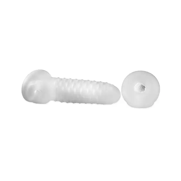 Perfect Fit Fat Boy 7.5’’ Checker Plate Sheath- Clear - Penis Enhancement