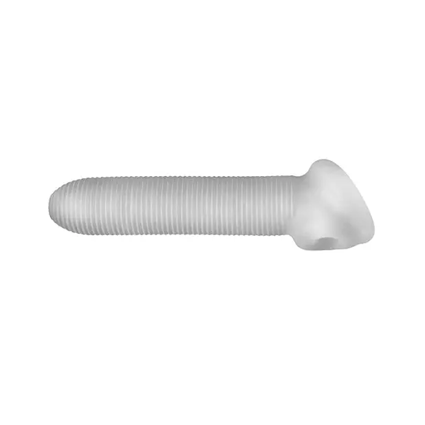 Perfect Fit Fat Boy Micro Ribbed Sheath 7.5’’ - Clear - Penis Enhancement