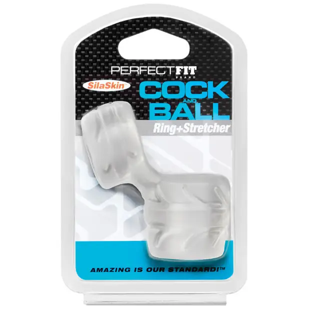 Perfect Fit SilaSkin Cock & Ball Ring - Clear - Penis Enhancement