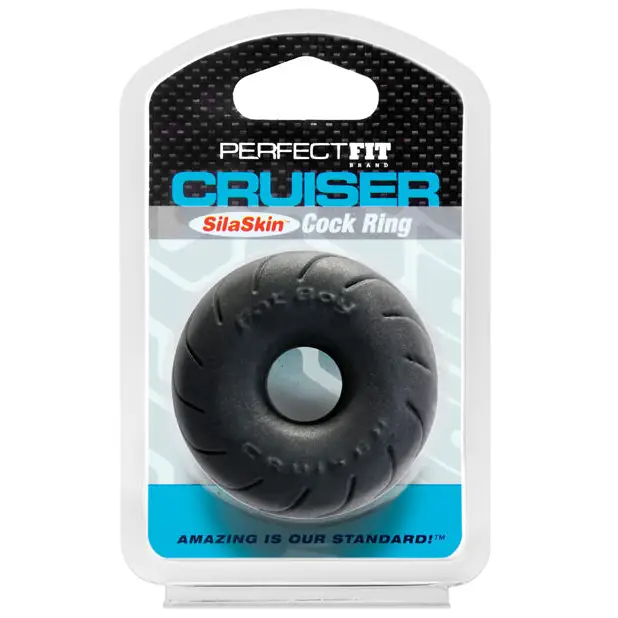Perfect Fit SilaSkin Cruiser Ring - Black - Penis Enhancement
