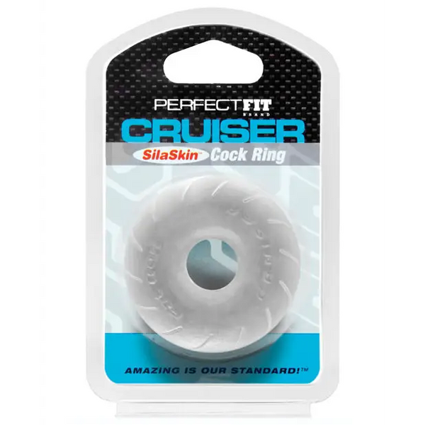 Perfect Fit SilaSkin Cruiser Ring - Opaque White - Penis Enhancement