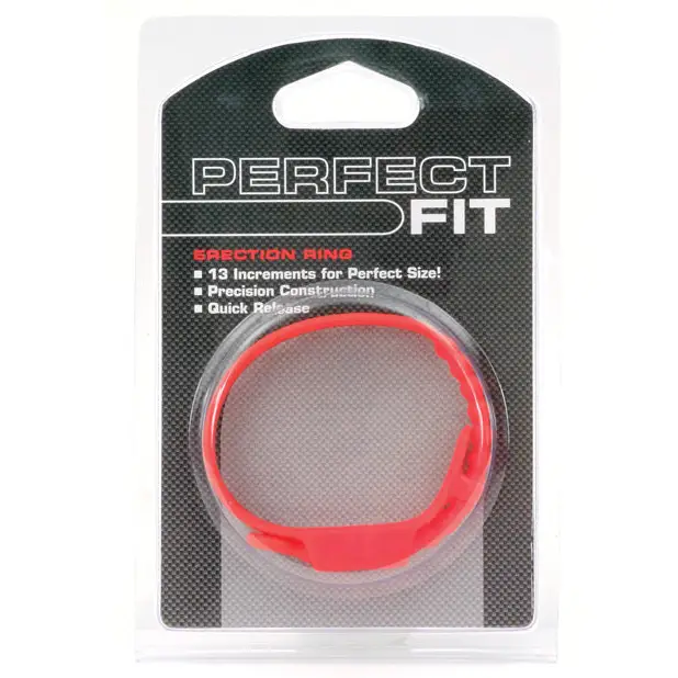 Perfect Fit Speed Shift 17 Adjustments Cock Ring - Red - Penis Enhancement