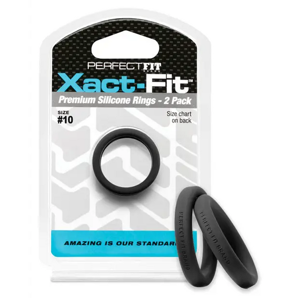 Perfect Fit Xact Fit #10 - Black Pack of 2 - Penis Enhancement