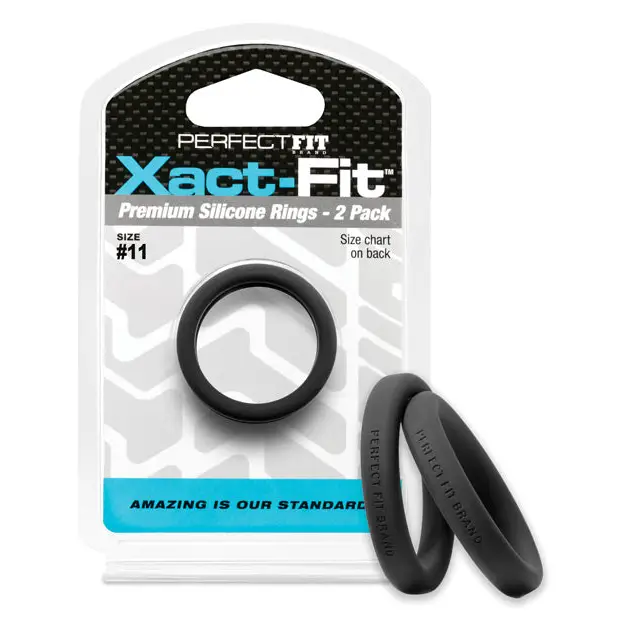 Perfect Fit Xact Fit #11 - Black Pack of 2 - Penis Enhancement
