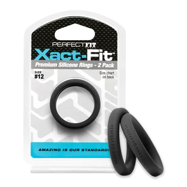Perfect Fit Xact Fit #12 - Black Pack of 2 - Penis Enhancement