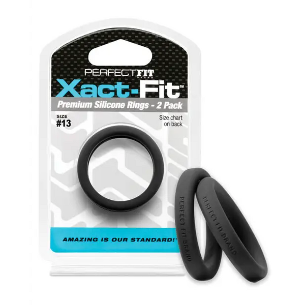 Perfect Fit Xact Fit #13 - Black Pack of 2 - Penis Enhancement