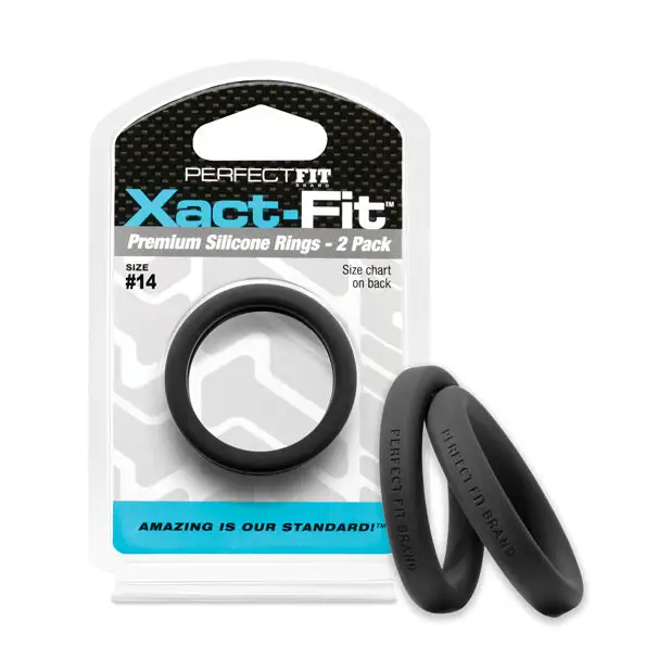 Perfect Fit Xact Fit #14 - Black Pack of 2 - Penis Enhancement