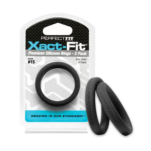 Perfect Fit Xact Fit #15 - Black Pack of 2 - Penis Enhancement