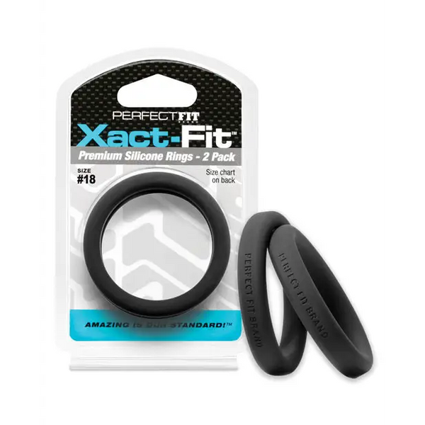 Perfect Fit Xact Fit #18 - Black Pack of 2 - Penis Enhancement