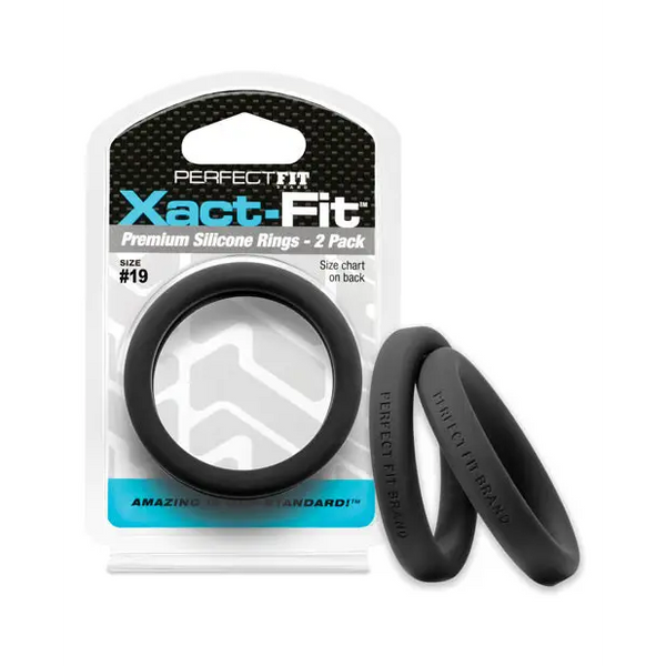 Perfect Fit Xact Fit #19 - Black Pack of 2 - Penis Enhancement