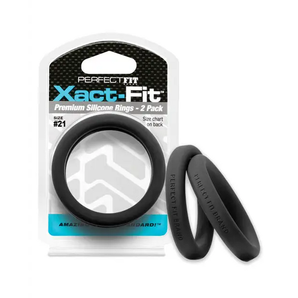 Perfect Fit Xact Fit #21 - Black Pack of 2 - Penis Enhancement