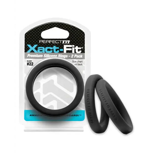 Perfect Fit Xact Fit #22 - Black Pack of 2 - Penis Enhancement