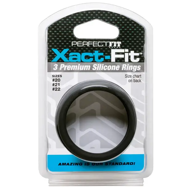 Perfect Fit Xact Fit 3 Ring Kit L/XL - Black - Penis Enhancement